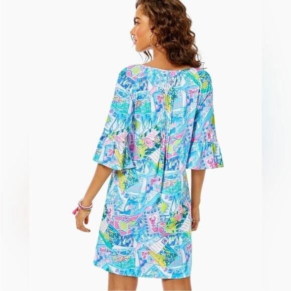 Lilly Pulitzer Women's Krysta Tunic Shift Dress Wish You Were Here size S Multi - Picture 5 of 15